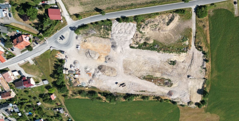 Luftbild, Juli 2025 (nach Gebäudeabriss)