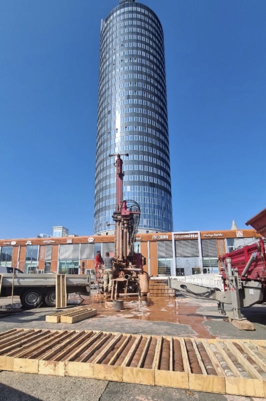 Bohrgerät auf dem Eichplatz